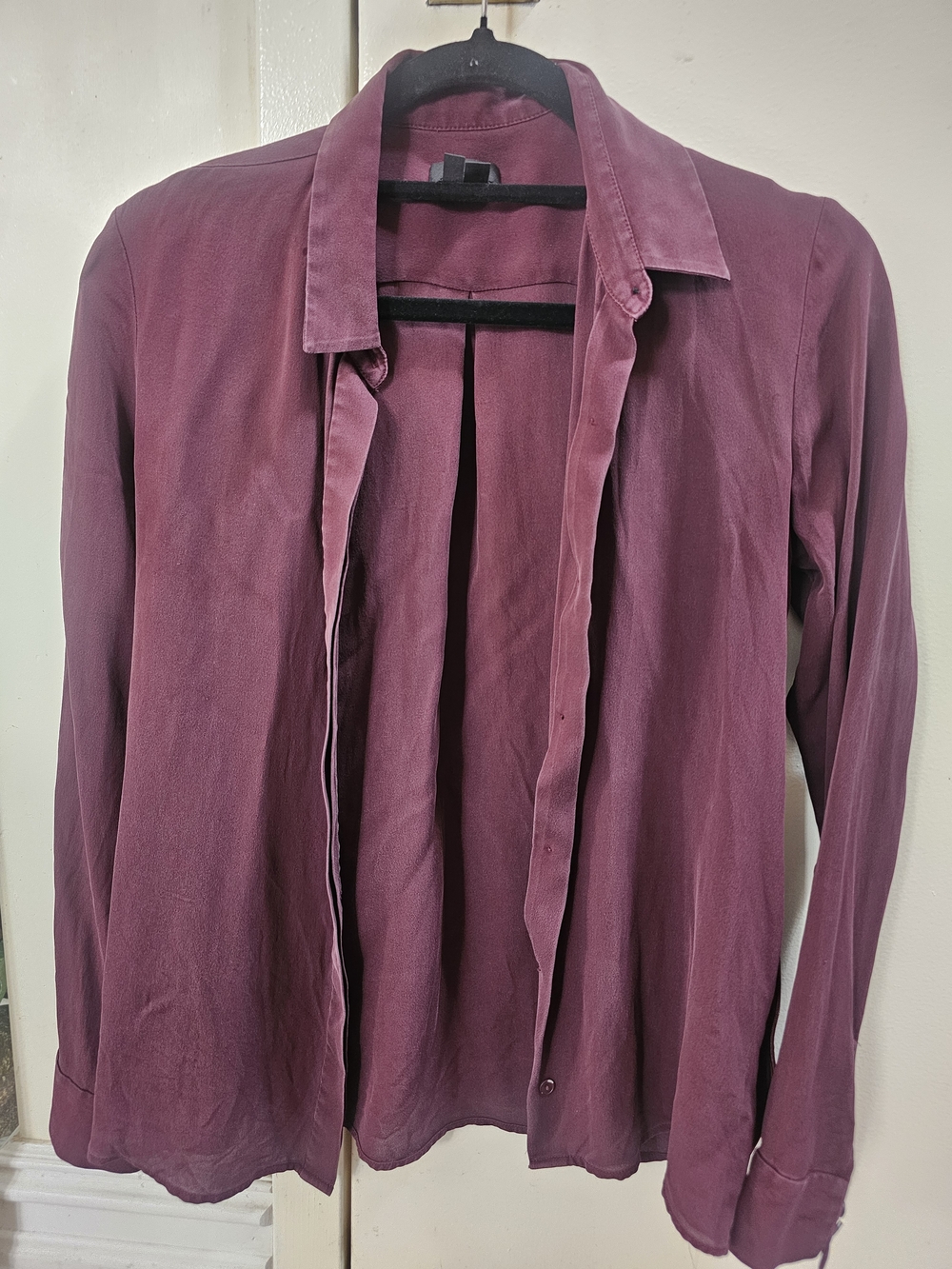 Theory Women's Button-Down Shirt in Burgundy